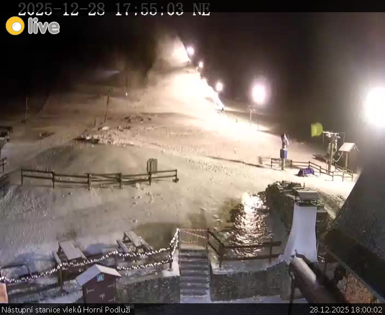 Skiareál Horní Podluží - Nástupní stanice vleků Horní Podluží - 28.12.2025 v 18:00
