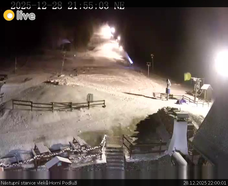 Skiareál Horní Podluží - Nástupní stanice vleků Horní Podluží - 28.12.2025 v 22:00