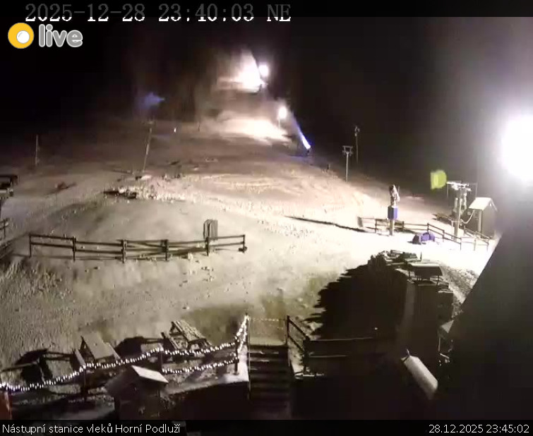 Skiareál Horní Podluží - Nástupní stanice vleků Horní Podluží - 28.12.2025 v 23:45