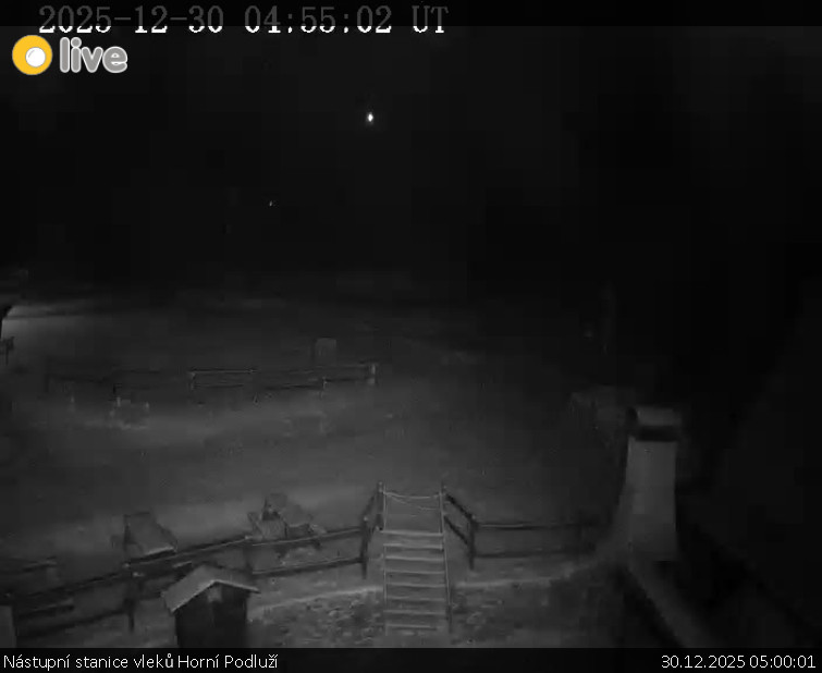 Skiareál Horní Podluží - Nástupní stanice vleků Horní Podluží - 30.12.2025 v 05:00