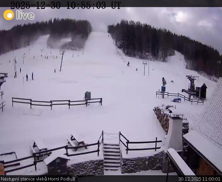 Skiareál Horní Podluží - Nástupní stanice vleků Horní Podluží - 30.12.2025 v 11:00