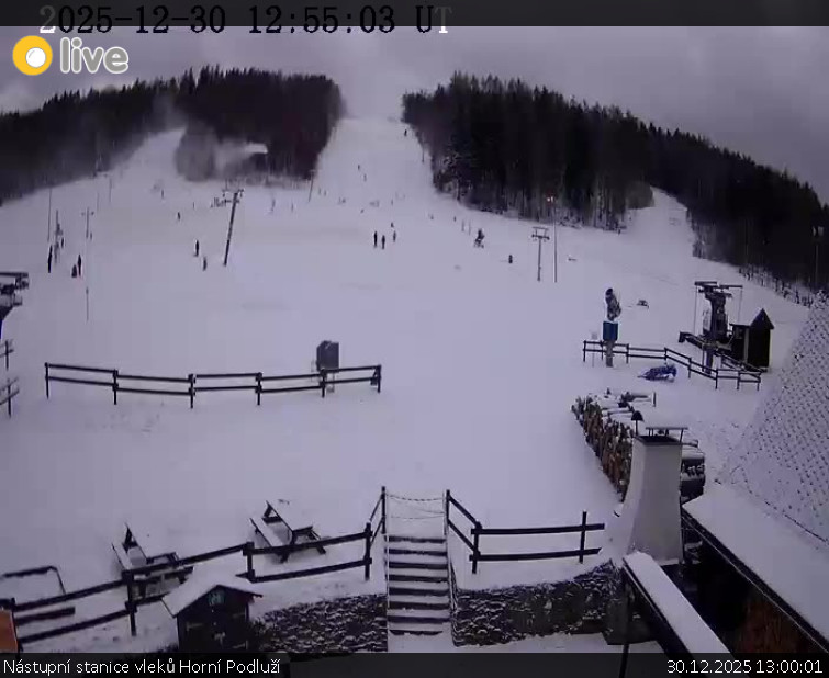 Skiareál Horní Podluží - Nástupní stanice vleků Horní Podluží - 30.12.2025 v 13:00