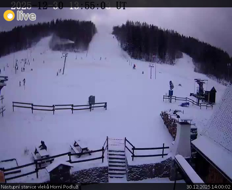 Skiareál Horní Podluží - Nástupní stanice vleků Horní Podluží - 30.12.2025 v 14:00