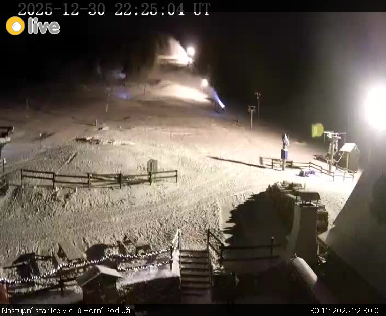 Skiareál Horní Podluží - Nástupní stanice vleků Horní Podluží - 30.12.2025 v 22:30