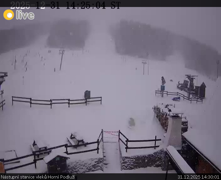 Skiareál Horní Podluží - Nástupní stanice vleků Horní Podluží - 31.12.2025 v 14:30