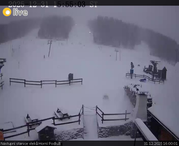 Skiareál Horní Podluží - Nástupní stanice vleků Horní Podluží - 31.12.2025 v 16:00