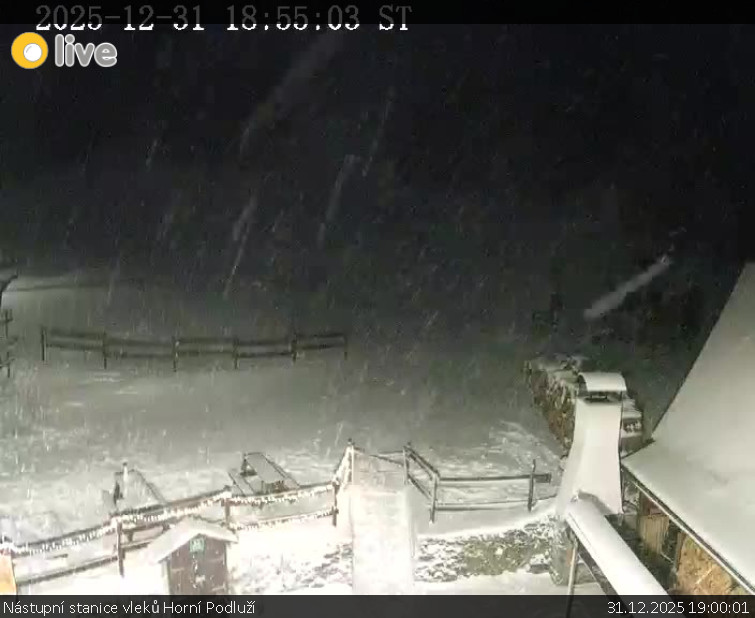 Skiareál Horní Podluží - Nástupní stanice vleků Horní Podluží - 31.12.2025 v 19:00