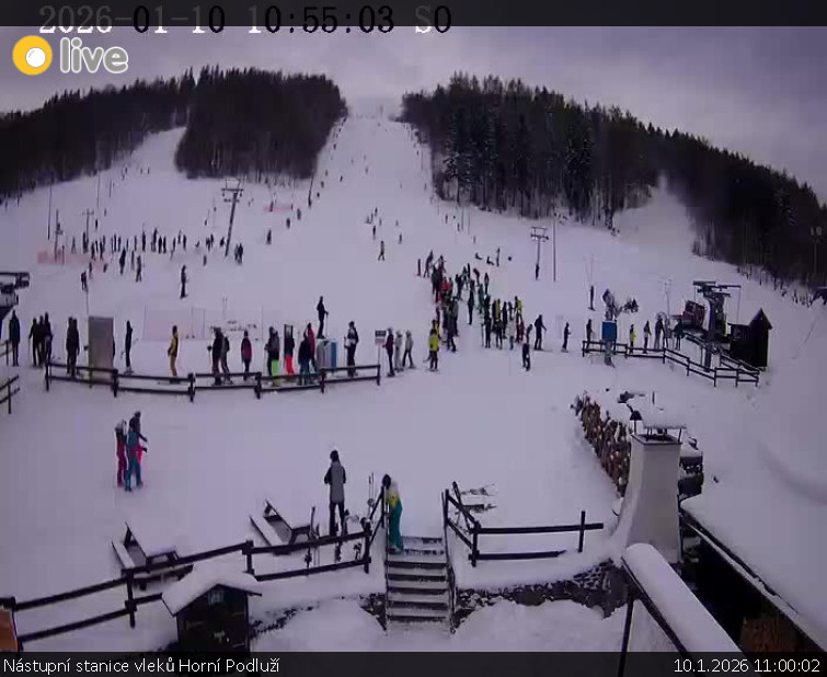 Skiareál Horní Podluží - Nástupní stanice vleků Horní Podluží - 10.1.2026 v 11:00