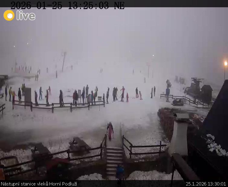 Skiareál Horní Podluží - Nástupní stanice vleků Horní Podluží - 25.1.2026 v 13:30