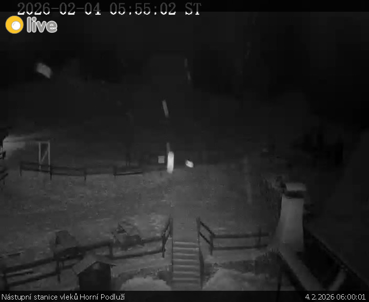 Skiareál Horní Podluží - Nástupní stanice vleků Horní Podluží - 4.2.2026 v 06:00