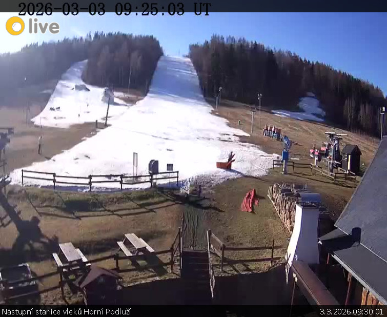 Skiareál Horní Podluží - Nástupní stanice vleků Horní Podluží - 3.3.2026 v 09:30