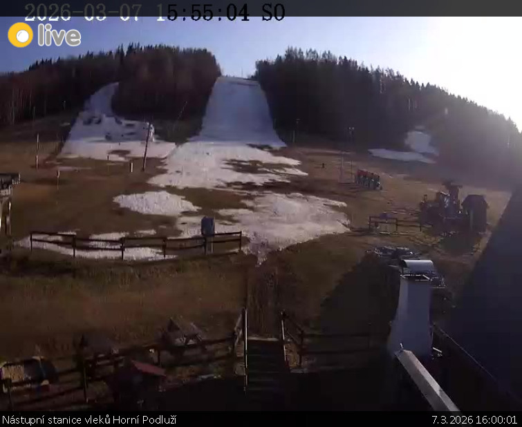 Skiareál Horní Podluží - Nástupní stanice vleků Horní Podluží - 7.3.2026 v 16:00