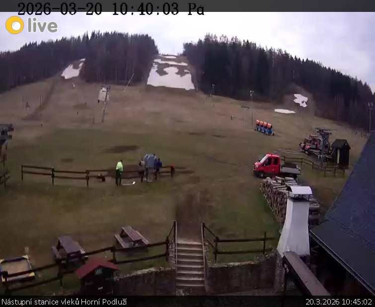 Skiareál Horní Podluží - Nástupní stanice vleků Horní Podluží - 20.3.2026 v 10:45