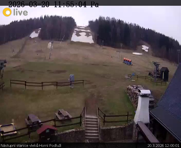 Skiareál Horní Podluží - Nástupní stanice vleků Horní Podluží - 20.3.2026 v 12:00