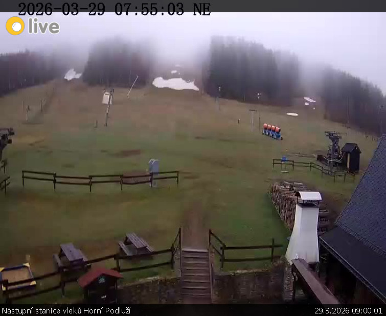 Skiareál Horní Podluží - Nástupní stanice vleků Horní Podluží - 29.3.2026 v 09:00