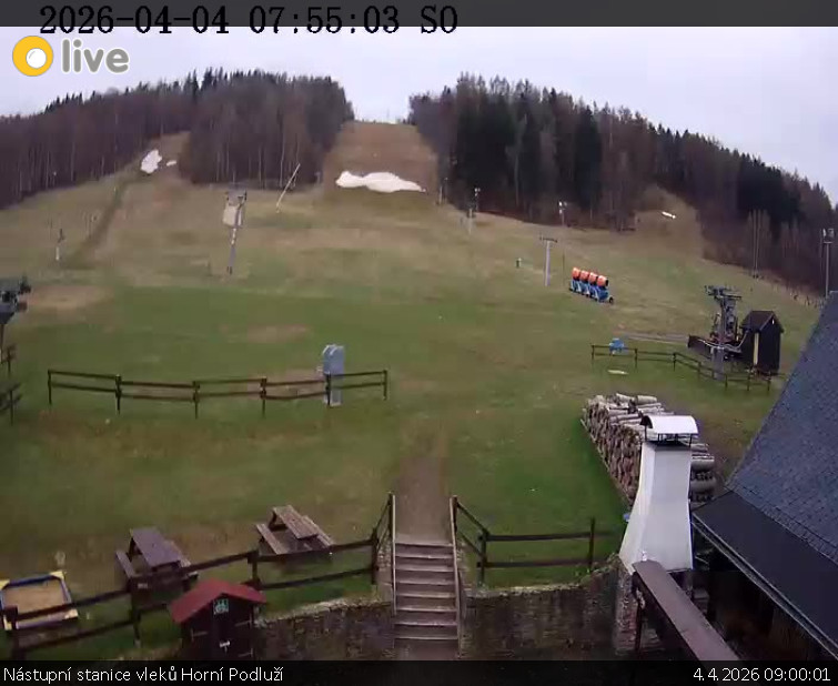 Skiareál Horní Podluží - Nástupní stanice vleků Horní Podluží - 4.4.2026 v 09:00
