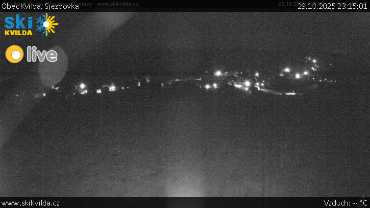 Obec Kvilda - Sjezdovka - 29.10.2025 v 23:15 Obec Kvilda - Sjezdovka - 29.10.2025 v 23:15