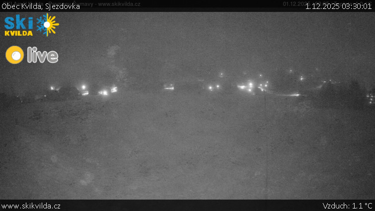 Obec Kvilda - Sjezdovka - 1.12.2025 v 03:30