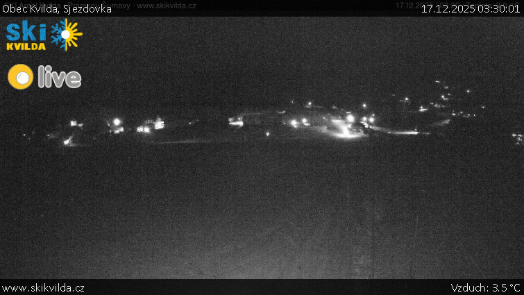 Obec Kvilda - Sjezdovka - 17.12.2025 v 03:30