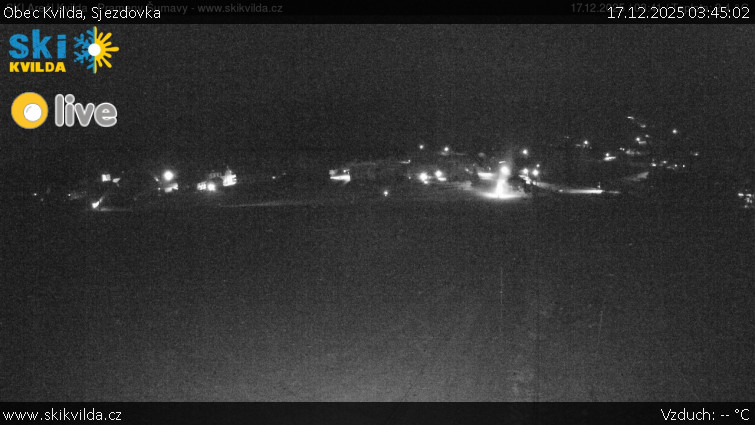 Obec Kvilda - Sjezdovka - 17.12.2025 v 03:45