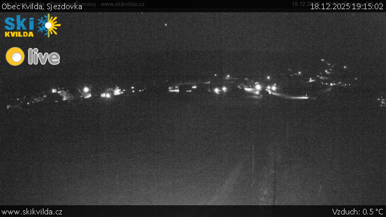Obec Kvilda - Sjezdovka - 18.12.2025 v 19:15