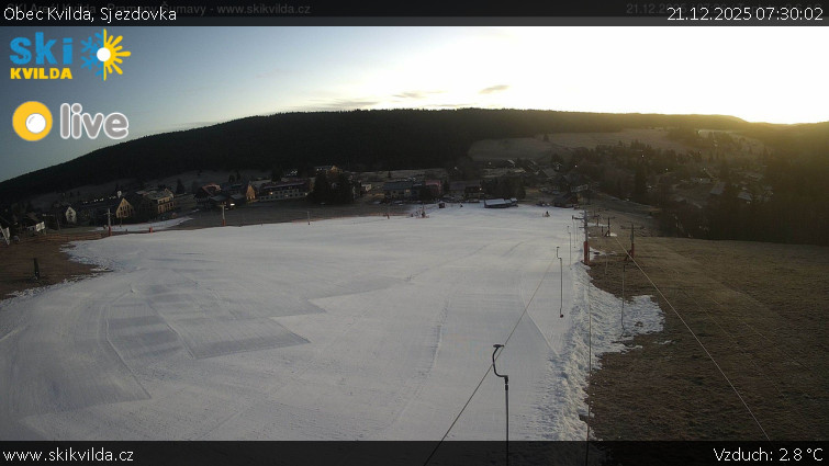 Obec Kvilda - Sjezdovka - 21.12.2025 v 07:30