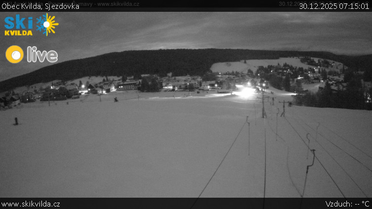 Obec Kvilda - Sjezdovka - 30.12.2025 v 07:15