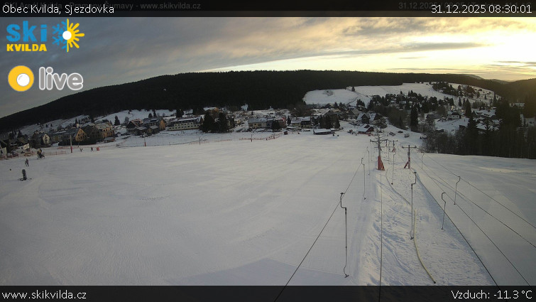 Obec Kvilda - Sjezdovka - 31.12.2025 v 08:30