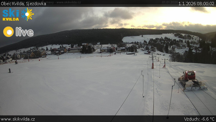 Obec Kvilda - Sjezdovka - 1.1.2026 v 08:00