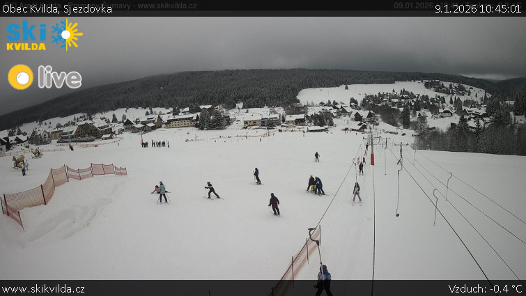 Obec Kvilda - Sjezdovka - 9.1.2026 v 10:45
