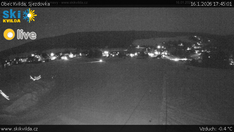 Obec Kvilda - Sjezdovka - 16.1.2026 v 17:45