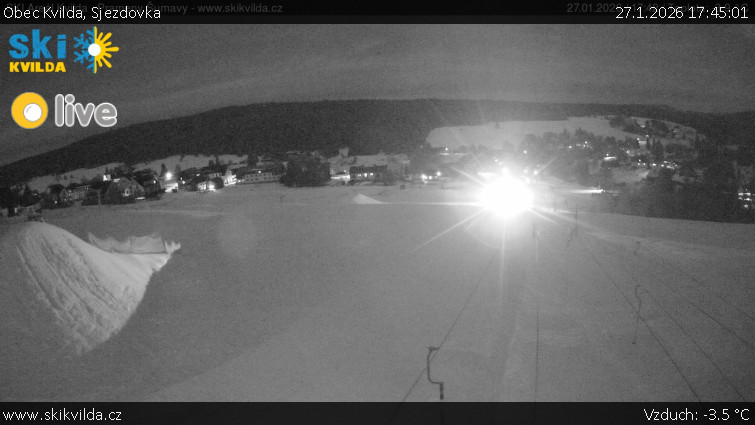 Obec Kvilda - Sjezdovka - 27.1.2026 v 17:45