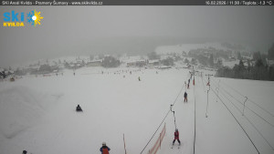 Obec Kvilda - Sjezdovka - 16.2.2026 v 11:45 Obec Kvilda - Sjezdovka - 16.2.2026 v 11:45