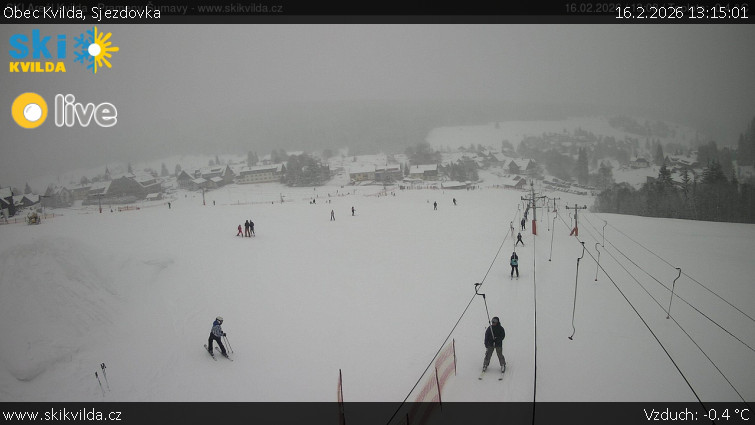 Obec Kvilda - Sjezdovka - 16.2.2026 v 13:15