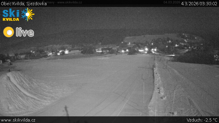 Obec Kvilda - Sjezdovka - 4.3.2026 v 03:30