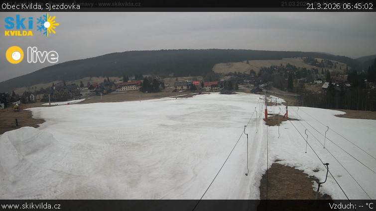 Obec Kvilda - Sjezdovka - 21.3.2026 v 06:45