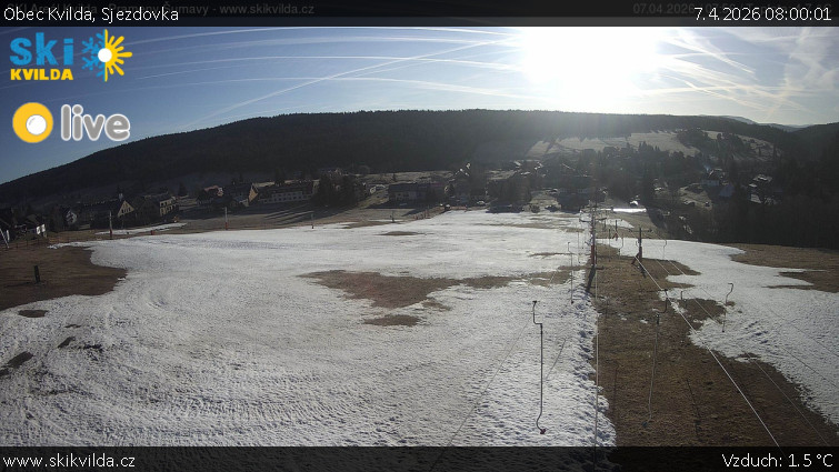 Obec Kvilda - Sjezdovka - 7.4.2026 v 08:00