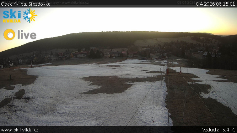 Obec Kvilda - Sjezdovka - 8.4.2026 v 06:15