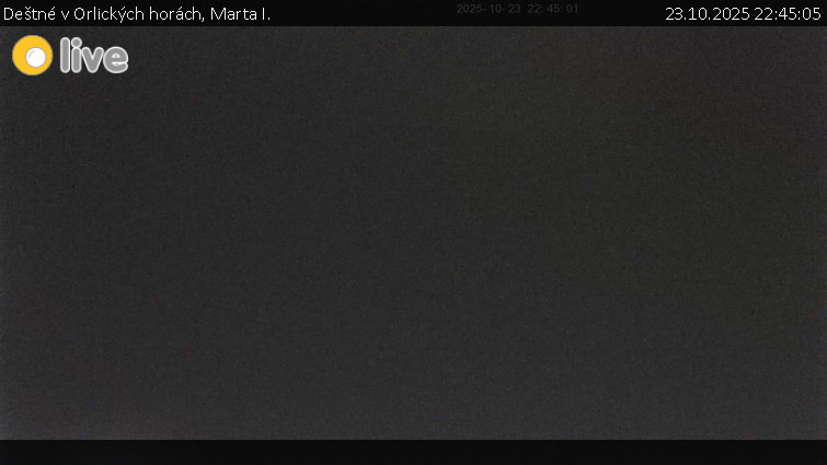 Deštné v Orlických horách - Marta I. - 23.10.2025 v 22:45 Deštné v Orlických horách - Marta I. - 23.10.2025 v 22:45
