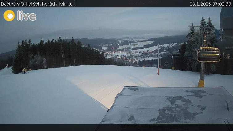Deštné v Orlických horách - Marta I. - 28.1.2026 v 07:02
