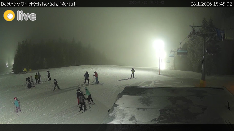 Deštné v Orlických horách - Marta I. - 28.1.2026 v 18:45