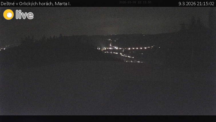 Deštné v Orlických horách - Marta I. - 9.3.2026 v 21:15