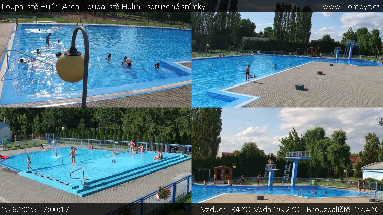 Koupaliště Hulín - Areál koupaliště Hulín - sdružené snímky - 25.6.2025 v 17:00 Koupaliště Hulín - Areál koupaliště Hulín - sdružené snímky - 25.6.2025 v 17:00