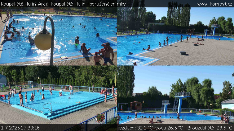Koupaliště Hulín - Areál koupaliště Hulín - sdružené snímky - 1.7.2025 v 17:30 Koupaliště Hulín - Areál koupaliště Hulín - sdružené snímky - 1.7.2025 v 17:30