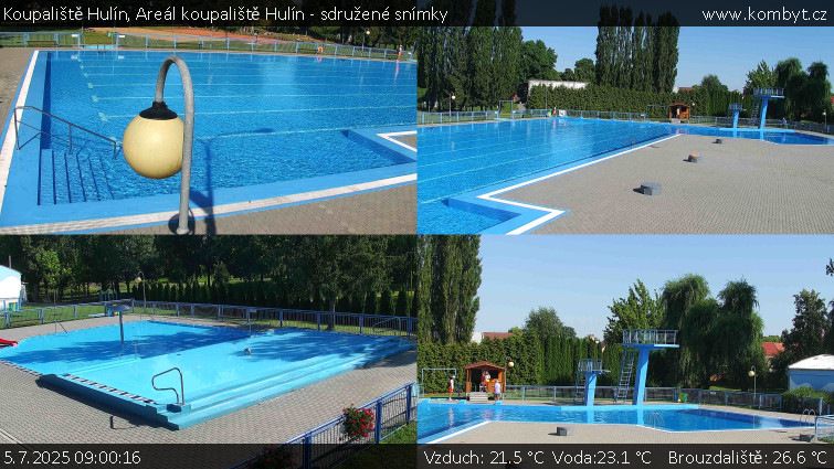 Koupaliště Hulín - Areál koupaliště Hulín - sdružené snímky - 5.7.2025 v 09:00 Koupaliště Hulín - Areál koupaliště Hulín - sdružené snímky - 5.7.2025 v 09:00