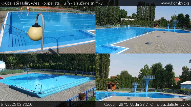 Koupaliště Hulín - Areál koupaliště Hulín - sdružené snímky - 6.7.2025 v 09:30 Koupaliště Hulín - Areál koupaliště Hulín - sdružené snímky - 6.7.2025 v 09:30