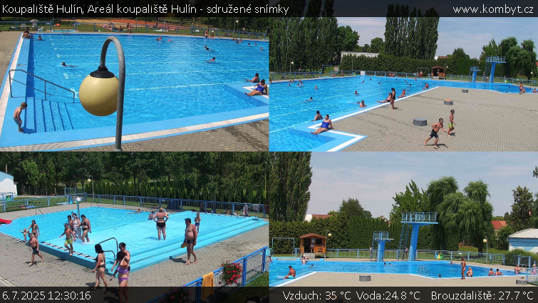 Koupaliště Hulín - Areál koupaliště Hulín - sdružené snímky - 6.7.2025 v 12:30 Koupaliště Hulín - Areál koupaliště Hulín - sdružené snímky - 6.7.2025 v 12:30