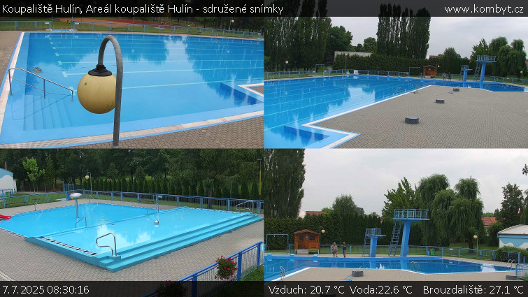 Koupaliště Hulín - Areál koupaliště Hulín - sdružené snímky - 7.7.2025 v 08:30 Koupaliště Hulín - Areál koupaliště Hulín - sdružené snímky - 7.7.2025 v 08:30