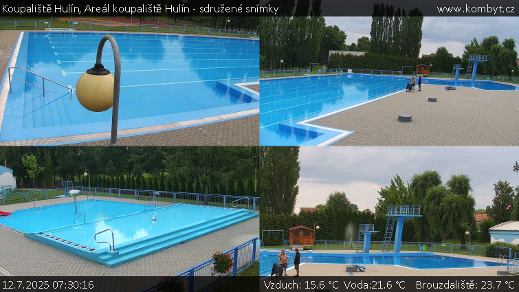 Koupaliště Hulín - Areál koupaliště Hulín - sdružené snímky - 12.7.2025 v 07:30 Koupaliště Hulín - Areál koupaliště Hulín - sdružené snímky - 12.7.2025 v 07:30