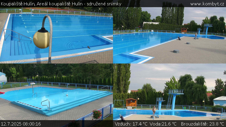 Koupaliště Hulín - Areál koupaliště Hulín - sdružené snímky - 12.7.2025 v 08:00 Koupaliště Hulín - Areál koupaliště Hulín - sdružené snímky - 12.7.2025 v 08:00